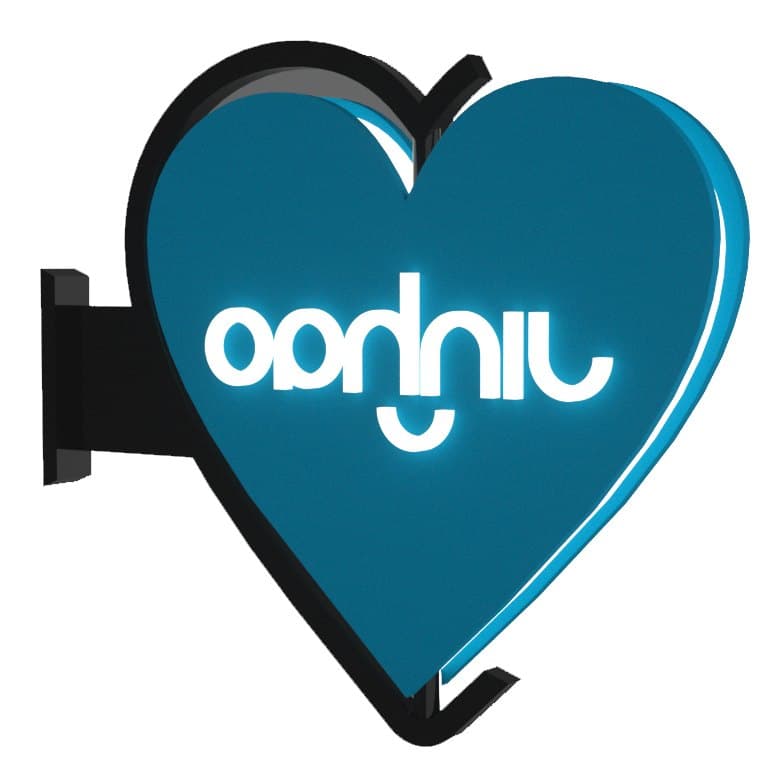 Heart-shaped rotating lightbox