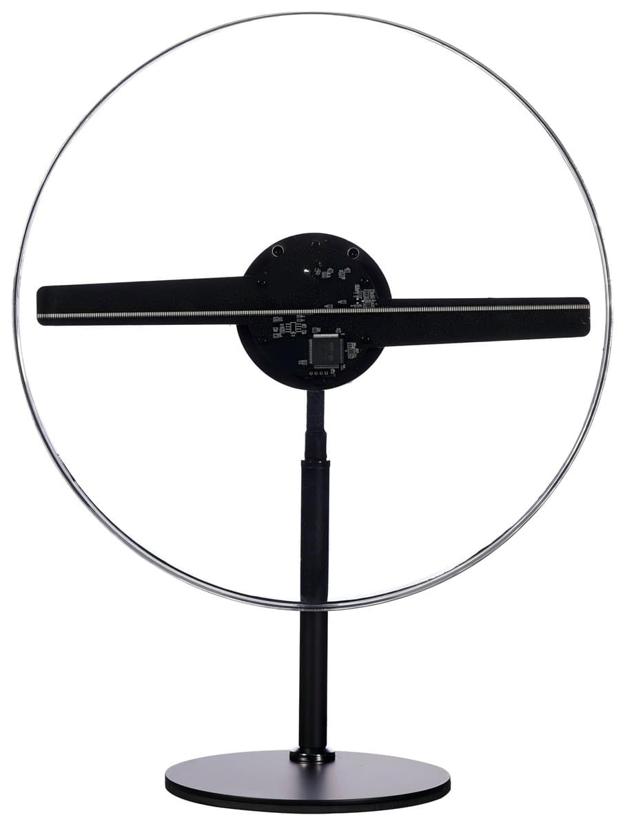 3D holographic advertising fan on a stand