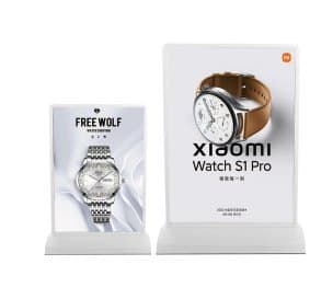 A4 counter lightboxes with watch graphics