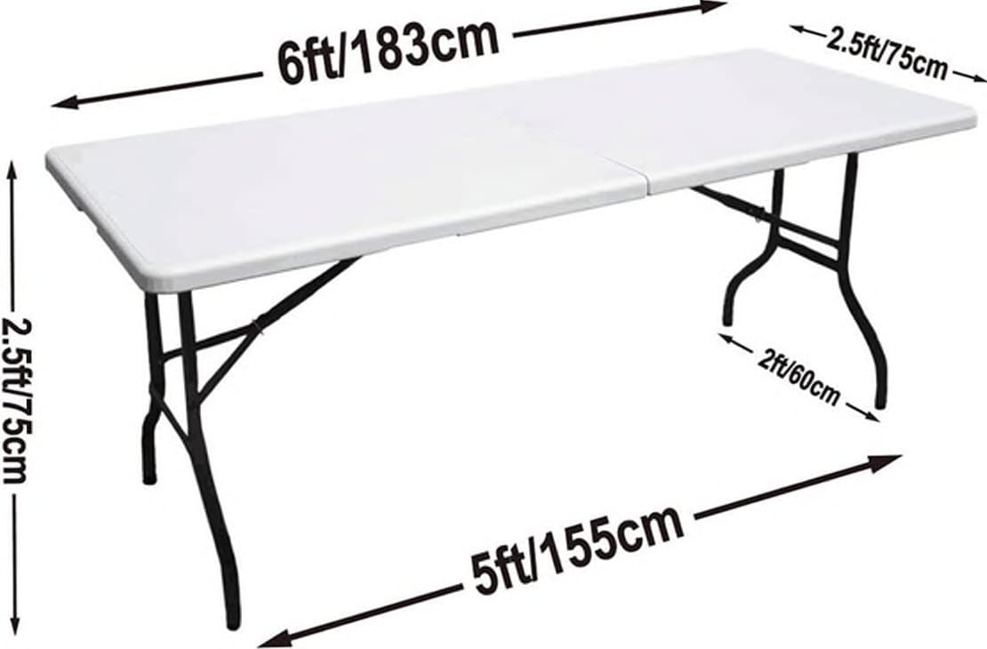 White folding promotional table